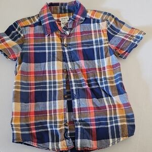 Carter's Colorful Plaid Button-Down Shirt